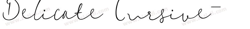 Delicate Cursive字体转换